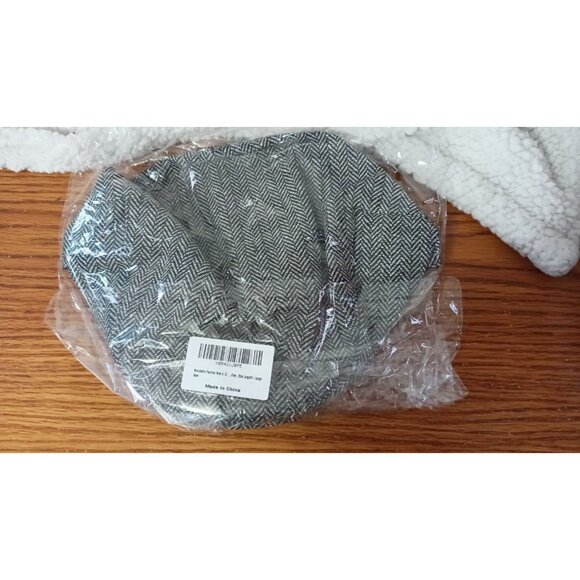 Men's Newsboy Ivy Hat Wool Blend Tweed Large/X-Large Grey Classic Herringbone - Picture 8 of 9